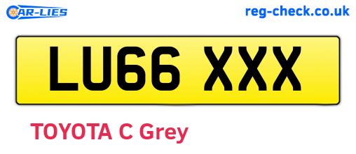 LU66XXX are the vehicle registration plates.