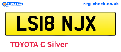 LS18NJX are the vehicle registration plates.