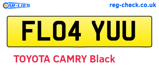 FL04YUU are the vehicle registration plates.
