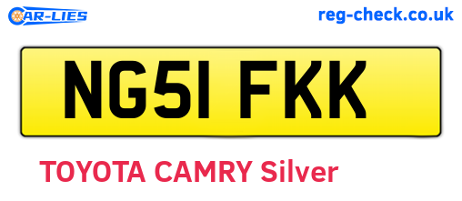 NG51FKK are the vehicle registration plates.