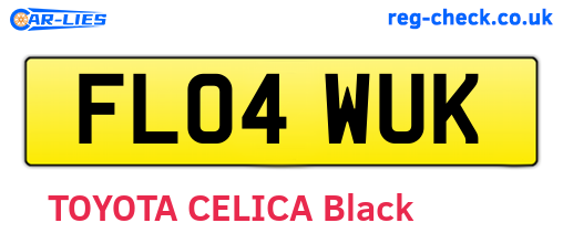 FL04WUK are the vehicle registration plates.