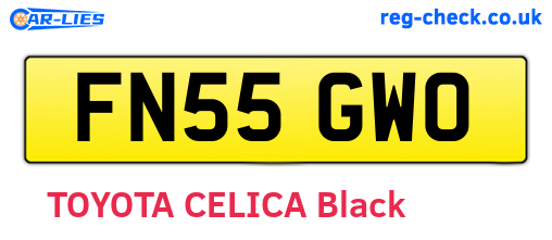 FN55GWO are the vehicle registration plates.