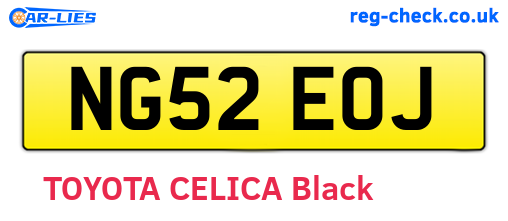 NG52EOJ are the vehicle registration plates.