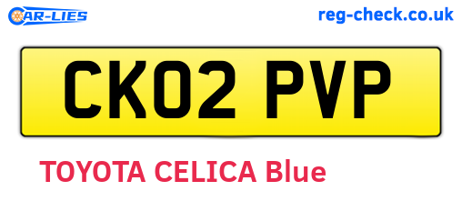 CK02PVP are the vehicle registration plates.