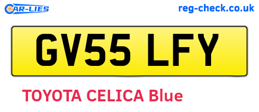 GV55LFY are the vehicle registration plates.