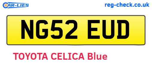 NG52EUD are the vehicle registration plates.