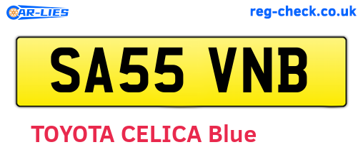 SA55VNB are the vehicle registration plates.