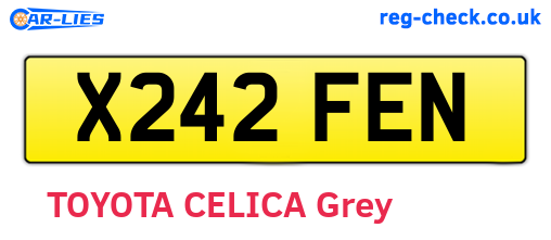 X242FEN are the vehicle registration plates.