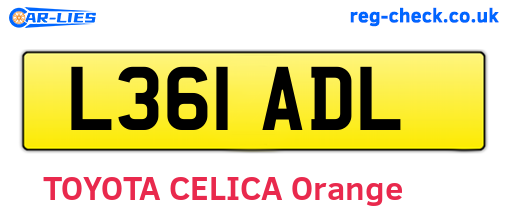 L361ADL are the vehicle registration plates.