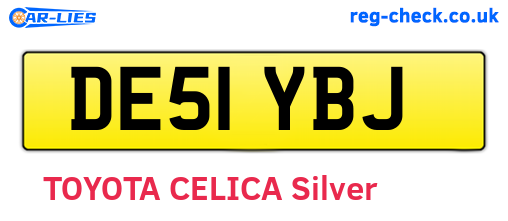 DE51YBJ are the vehicle registration plates.