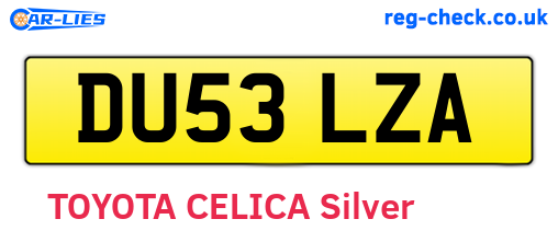 DU53LZA are the vehicle registration plates.