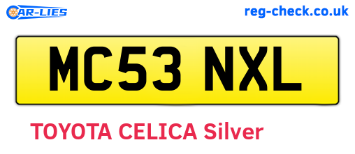 MC53NXL are the vehicle registration plates.