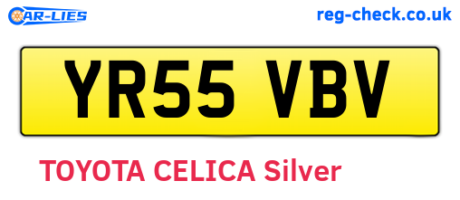 YR55VBV are the vehicle registration plates.