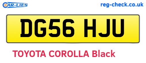 DG56HJU are the vehicle registration plates.