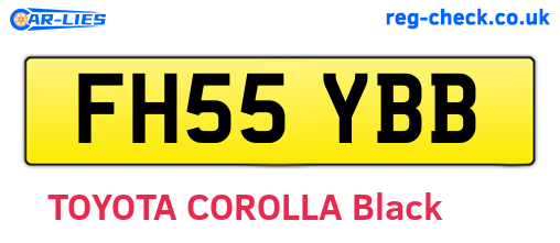 FH55YBB are the vehicle registration plates.