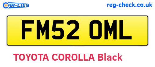 FM52OML are the vehicle registration plates.