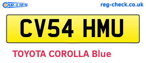 CV54HMU are the vehicle registration plates.