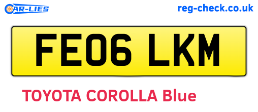 FE06LKM are the vehicle registration plates.
