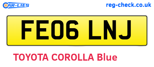 FE06LNJ are the vehicle registration plates.