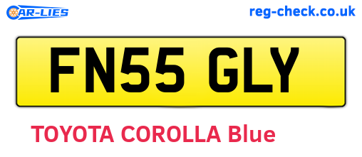 FN55GLY are the vehicle registration plates.