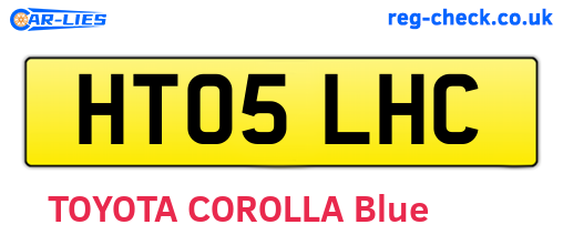 HT05LHC are the vehicle registration plates.