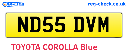 ND55DVM are the vehicle registration plates.