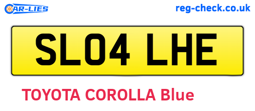 SL04LHE are the vehicle registration plates.