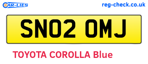 SN02OMJ are the vehicle registration plates.
