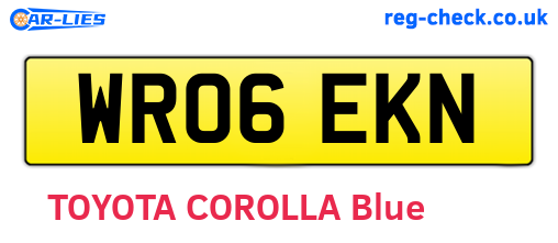 WR06EKN are the vehicle registration plates.