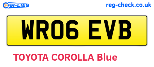 WR06EVB are the vehicle registration plates.