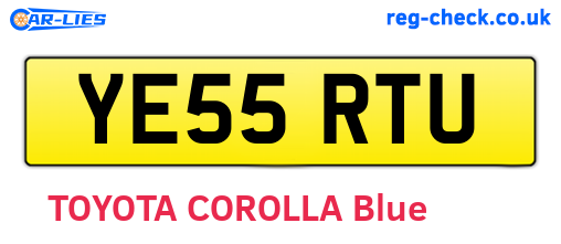 YE55RTU are the vehicle registration plates.