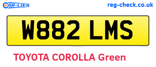 W882LMS are the vehicle registration plates.