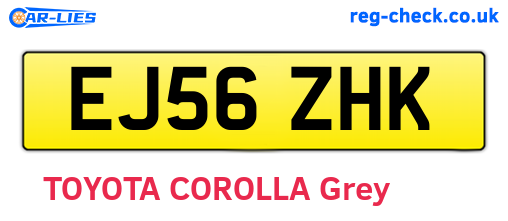 EJ56ZHK are the vehicle registration plates.
