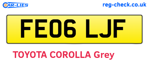 FE06LJF are the vehicle registration plates.