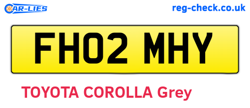 FH02MHY are the vehicle registration plates.