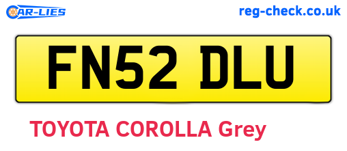FN52DLU are the vehicle registration plates.