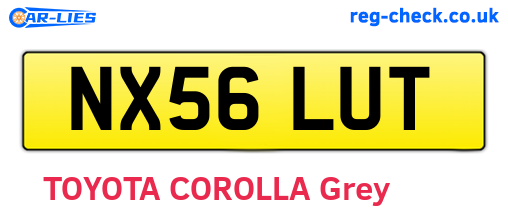 NX56LUT are the vehicle registration plates.