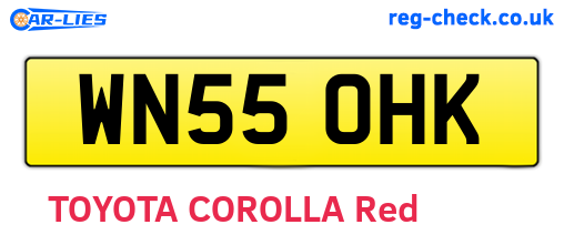 WN55OHK are the vehicle registration plates.