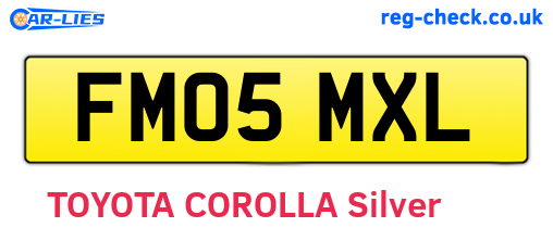 FM05MXL are the vehicle registration plates.