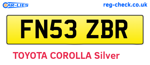 FN53ZBR are the vehicle registration plates.
