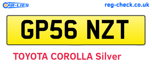 GP56NZT are the vehicle registration plates.
