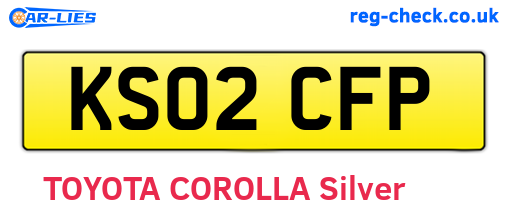 KS02CFP are the vehicle registration plates.