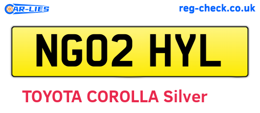 NG02HYL are the vehicle registration plates.