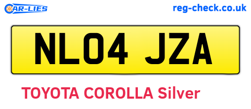 NL04JZA are the vehicle registration plates.