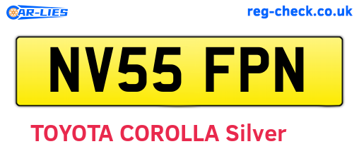 NV55FPN are the vehicle registration plates.