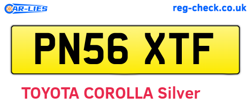 PN56XTF are the vehicle registration plates.