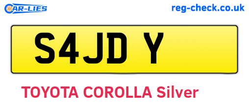 S4JDY are the vehicle registration plates.