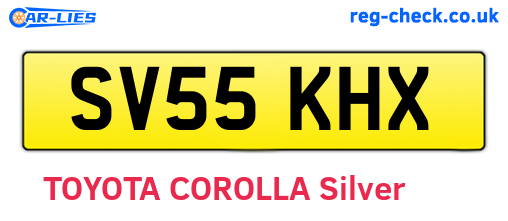 SV55KHX are the vehicle registration plates.