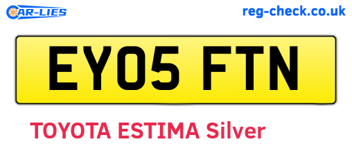 EY05FTN are the vehicle registration plates.