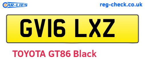 GV16LXZ are the vehicle registration plates.